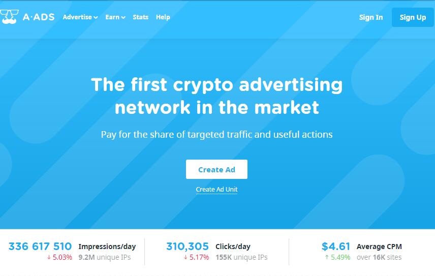 Crypto &  Bitcoin advertising Network | A-ADS