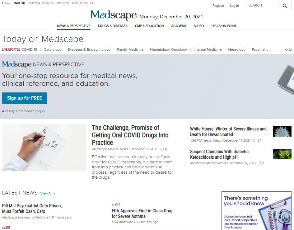 Latest Medical News, Clinical Trials, Guidelines - Today on Medscape