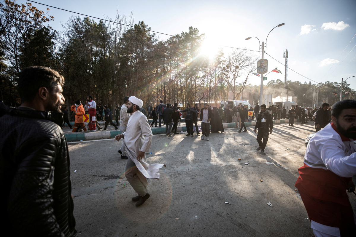 Iran says twin blasts near Soleimani's burial site kill 95