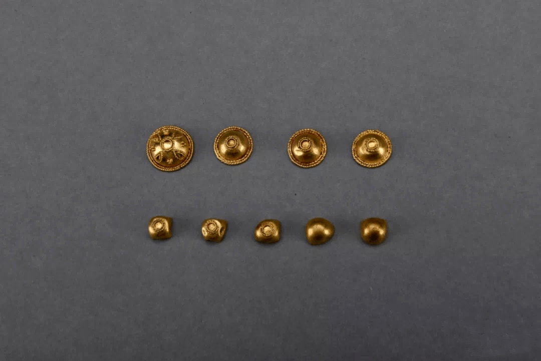 Gold buttons discovered in Xianyang show East-West cultural exchange in Qin Dynasty(图1)